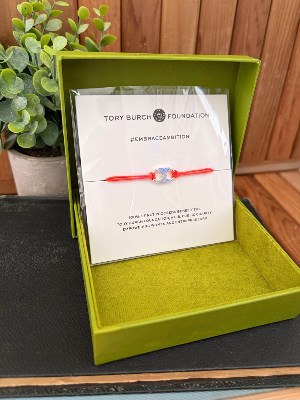 Tory Burch “Embrace Ambition” Charity Foundation Bracelet, in Gift Box NWT